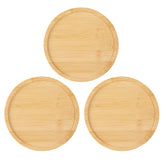 OYSIR 6 inch bamboo saucer with raised edge protects surfaces.