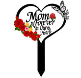 OZIO heart memorial plaque with cardinal design for outdoor cemetery decoration.