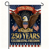 OZTK 250th anniversary eagle flag front view for yard display.