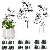 Paalee leaf shape trellis with 6 clips supports vines in small pots