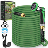 PALRORY 50 ft non-expandable garden hose fully unrolled for true length and steady watering