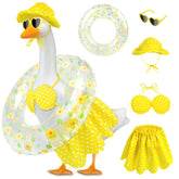 PaLuQiYa Hawaiian goose outfit with sunglasses brightens outdoor statues and adds tropical charm.