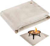 PAMASE fire pit mat under-fire-pit protects decks from heat and burns