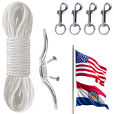 PAMASE flag rope kit 50ft ready for secure flag mounting on standard poles.
