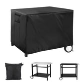 PAMASE outdoor grill cart cover on a 41x24x32 inch table, protecting from dust and rain.