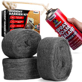 PAMAZY Rodent Barrier Kit steel wool roll for chew-resistant gaps in home walls.