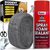 PAMAZY Rodent Barrier steel wool seals gaps to deter mice.