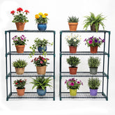 Panana 4 Tier Greenhouse Shelving Unit displaying sturdy plant storage.