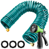Pangda 100 ft EVA coil garden hose for easy watering