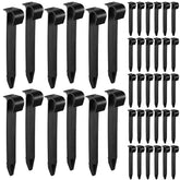 Pangda anchor stake secures 1/2-inch drip tubing firmly in soil for stable irrigation.