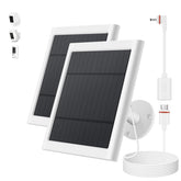 Paodekua solar panel for Ring Camera two-pack powering outdoor cameras
