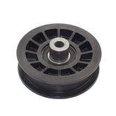 Parts Camp flat idler pulley for Poulan improves belt tracking.