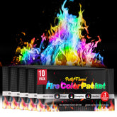 Party Flames magic campfire color packets illuminate outdoor fires with rainbow flames