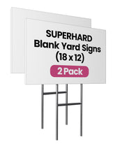 PartyPrints yard sign 18x12 in white for outdoor visibility and quick messaging.