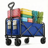 PASAMIC collapsible wagon compact-fold in blue for quick errands
