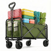 PASAMIC collapsible wagon with extended handle for easy one handed pulling