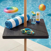 PASAMIC outdoor umbrella table top assembly view enables quick setup and stable surface.