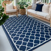 PASAMIC waterproof outdoor rug front view shows durable, easy-care patio versatility.