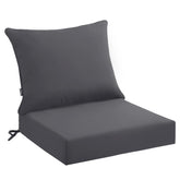PatioGlow outdoor seat cushion 24x24x4 with removable cover in grey.