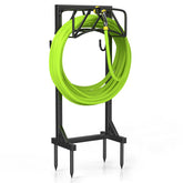 Patiobay garden hose holder stand with four spikes for stable outdoor storage.