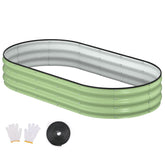 Patiobay raised garden bed 6x3x1ft with galvanized panels for versatile gardening.
