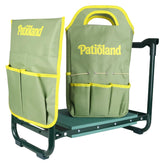 Patioland garden kneeler cushion provides comfortable kneeling support during gardening.
