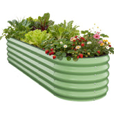 Pattiumo galvanized raised bed in a sunny garden ready for vegetables
