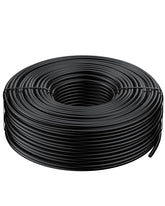 Pawfly 200 ft drip tubing in black for efficient micro-irrigation in gardens.