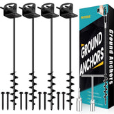 Payivsve 25-inch ground anchor with wider spiral blades for strong grip.