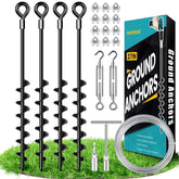 Payivsve 27-inch ground anchor with spiral blade for deep soil grip and stability.