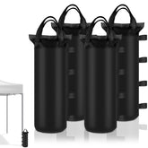 PEASUG four sand bags with top handles for easy carrying and placement.