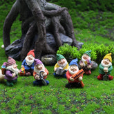 PEATOP garden gnomes set of seven for indoor outdoor decor