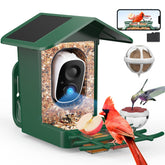 PeckCam bird feeder camera with solar power streams real-time backyard birds.