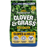 Pennington Smart Seed Clover and Grass Mix bag ready for lawn seeding and low-maintenance care.