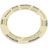 Pentair Label 6Wy Biling top-mount valve label on TA filter for clear tagging