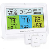 PENTASPI Weather Station display shows indoor and outdoor readings at a glance for quick decisions