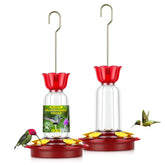 Penxua hummingbird feeder 8.3oz with a clear bottle for easy outdoor refills.