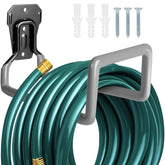 PeoMev garden hose holder wall mount keeps hose tidy and ready for outdoor use