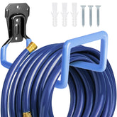 PeoMev hose holder wall mount keeps garden hose neatly stored outdoors.
