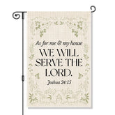 Perfectinsoy Bible Verse Garden Flag front view enhances welcoming curb appeal