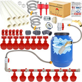 Perfsign complete pvc-pipeline chicken waterer ready for quick DIY setup and reliable poultry hydration