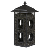 Perky-Pet Fly-Thru feeder front view with four mesh sides attracting clinging birds to dine