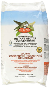 Perky-Pet hummingbird nectar powder bag offers bulk feeding and easy storage.