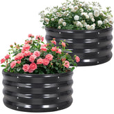 Permade galvanized raised bed 24-round with a durable frame for outdoor gardening.