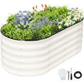 Permade galvanized raised bed with folding edge for safe, easy setup