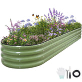 Permade galvanized raised garden bed assembly close-up shows tool-free setup and sturdy build