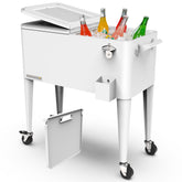 Permasteel 80-qt party cooler divider keeps beverages organized and ready for service