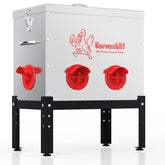 Petpvilit 40 lb large automatic feeder front view for multi-chick feeding