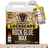 Petra Max Rock Glue bottle shown for reliable outdoor binding of rocks and gravel
