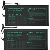 Petzooka seedling heat mat beneath a seed tray for uniform germination